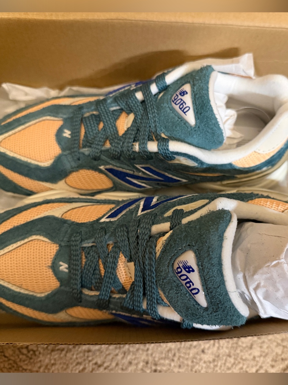New Balance Kids Teal and Peach Athletic Sneakers